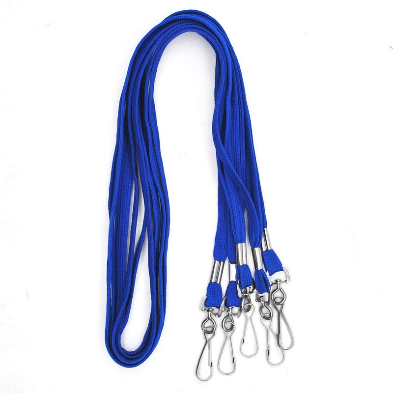 Beebel Lanyards 100 Pack Blue Lanyards with Swivel Hook Clips for ID Name Badge Holder - Image 4